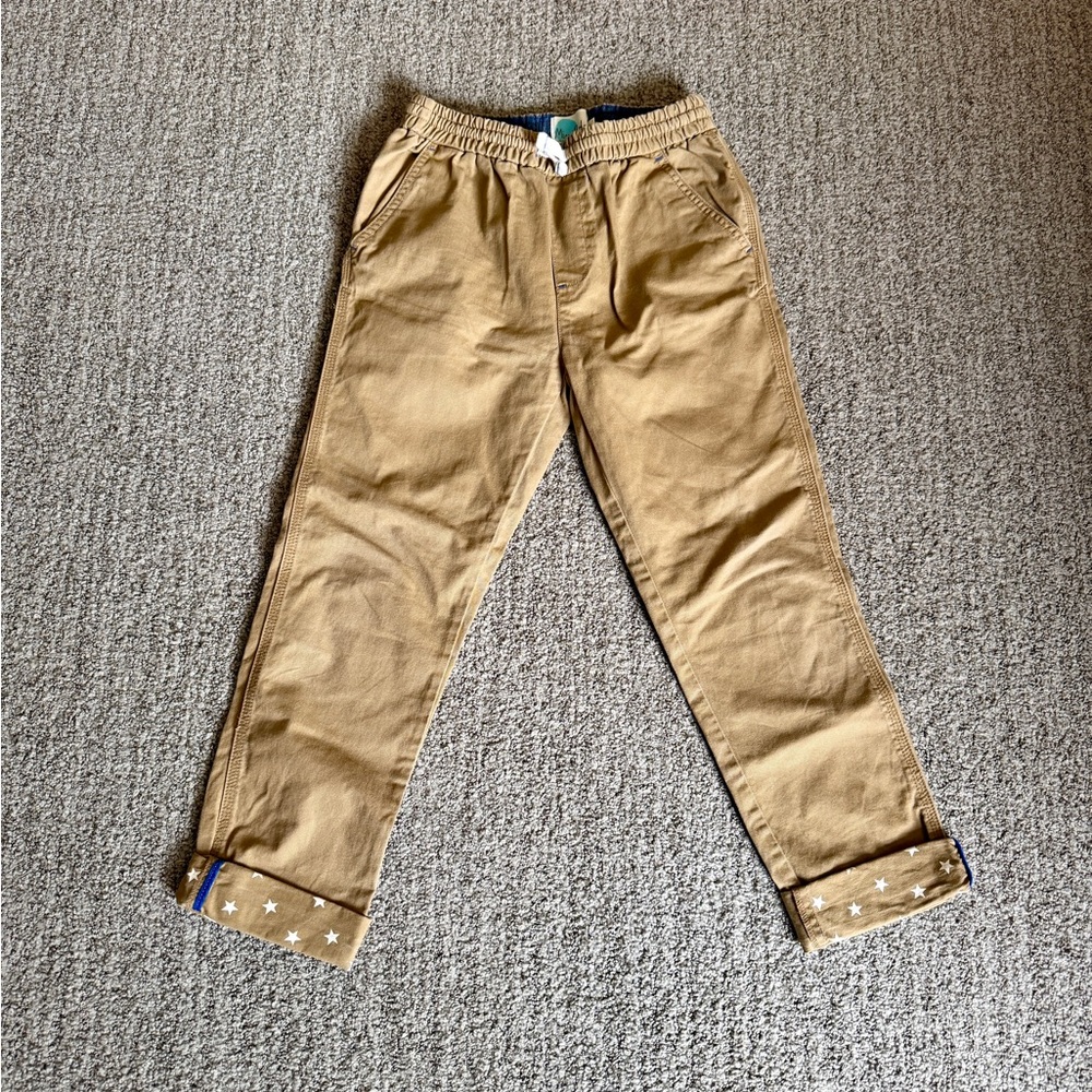 MINI BODEN Boys Tan Drawstring Pants, 12Y